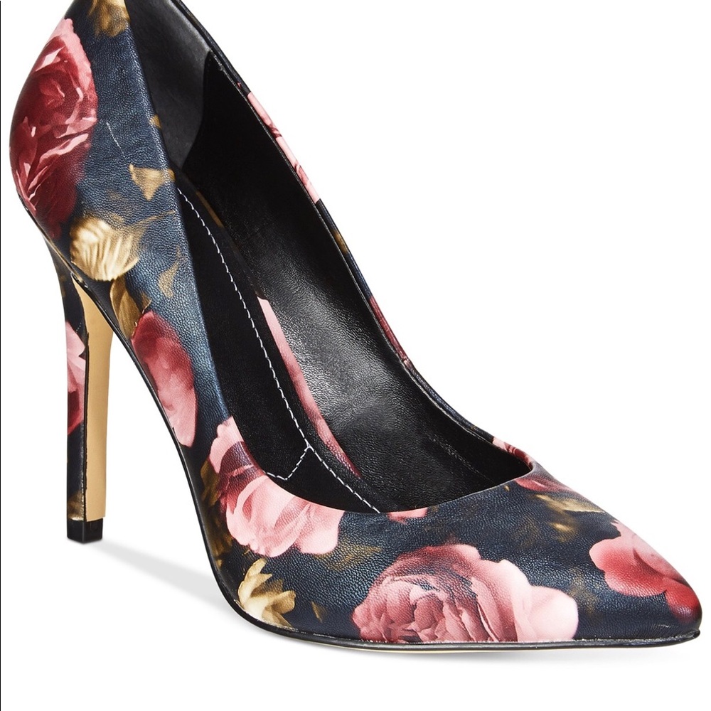 Charles David Floral-print Point-Toe Pump